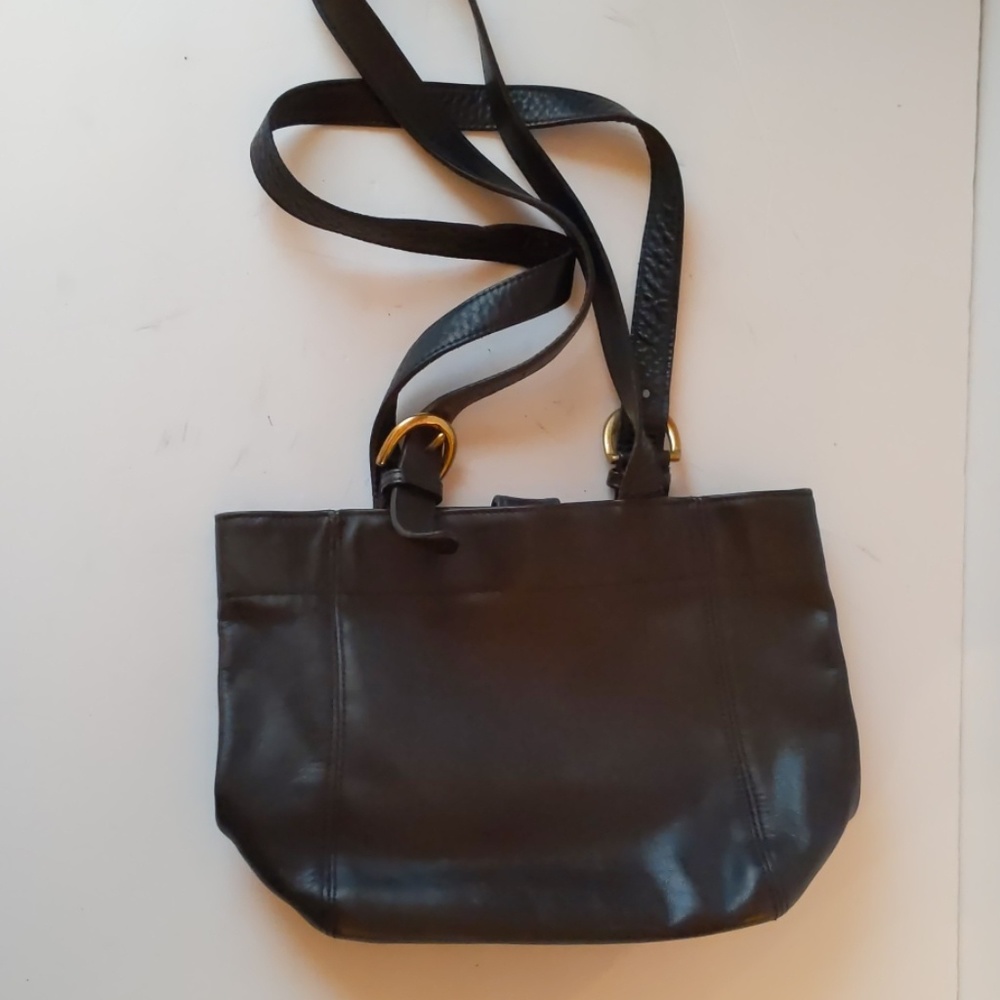 Vintage Coach Waverly black leather bag-8x8x5